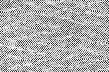 Grunge chevron pattern made of rough, uneven black lines with a distressed look on a transparent background.