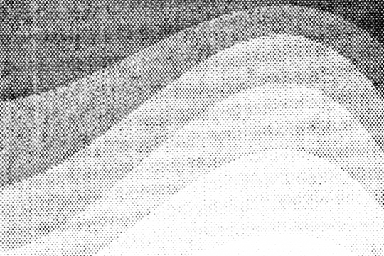 Flowing curved stripes made of halftone dots in varying densities, forming a layered gradient on a transparent background.