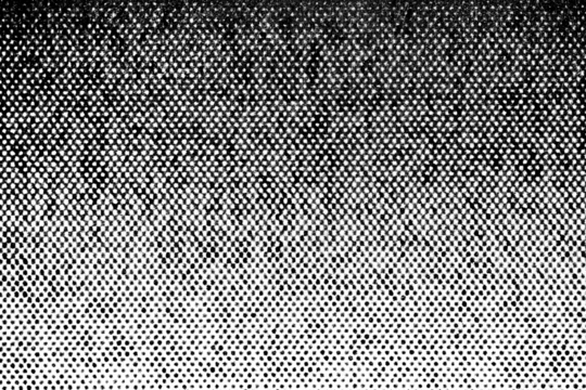 Vertical halftone gradient with dense black dots transitioning smoothly to light, set on a transparent background for bold graphic contrast.