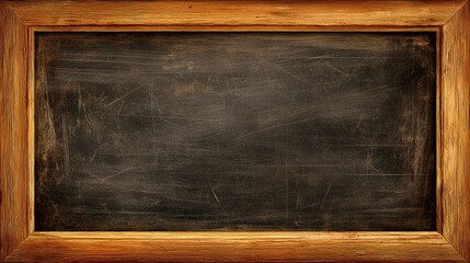 Rustic Blackboard Framed in Wood Ready for Writing Messages or Lessons in a Cozy Classroom or Cafe Setting