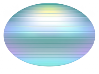 Gradient pastel circle with horizontal lines, soft blue, green, and yellow hues, abstract geometric pattern, modern minimal design, calm and soothing visual style