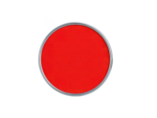 Red circle metal rim isolated simple bold geometric minimal graphic clean modern vibrant design round shape empty flat bright single object abstract vivid plain contemporary accent element art