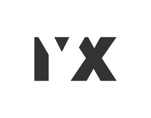 IYX logo design. Initial letter I Y X bold font style for tech startups, consulting, corporate branding. Creative company name, headlines typography identity, trendy logotype.