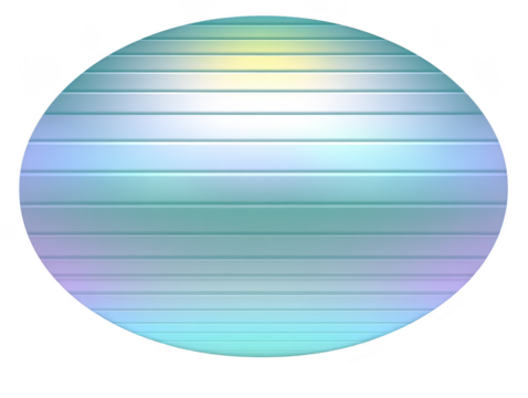 Gradient pastel circle with horizontal lines, soft blue, green, and yellow hues, abstract geometric pattern, modern minimal design, calm and soothing visual style - Powered by Adobe