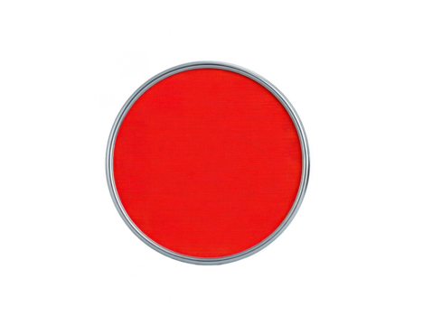 Red circle metal rim isolated simple bold geometric minimal graphic clean modern vibrant design round shape empty flat bright single object abstract vivid plain contemporary accent element art