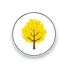 Autumn vector tree icon