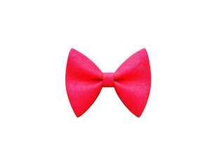Red bow tie elegant accessory isolated on transparent background formal fashion classic style suitable for men party or wedding cheerful and stylish look