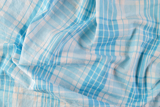 Soft Blue and White Flannel Fabric Pattern