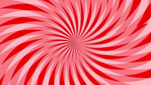 Abstract Candy Cane Swirl Red and Pink Optical Illusion Background	