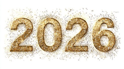 White and gold 2026 new year party background