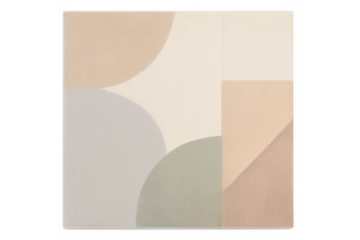 Abstract geometric tile pattern with soft pastel colors