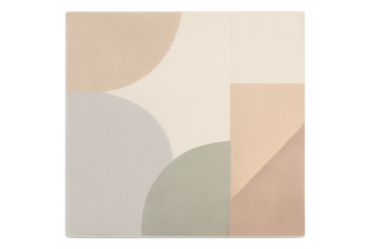 Abstract geometric tile pattern with soft pastel colors