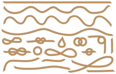 rope knots vector decorative vintage elements