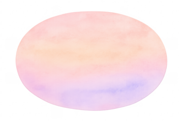 Oval abstract watercolor gradient on transparent background