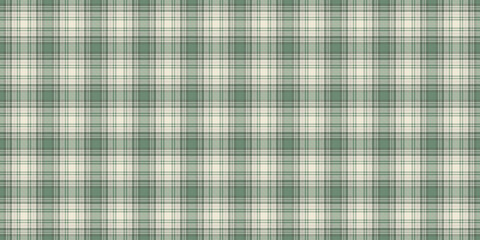 Classic plaid pattern with green and beige. Versatile textile, perfect for backgrounds, apparel, or graphic design. Represents tradition and rustic charm.