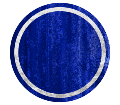 Round blue road circular texture with worn white border and grunge style. Ideal for graphic design. - Powered by Adobe