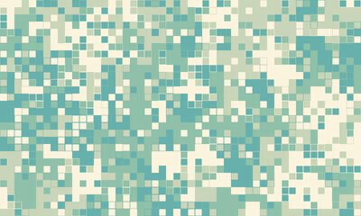 Abstract pixelated background in calming teal and beige tones. Perfect for website banners, presentations, or digital art projects. Evokes a sense of subtle movement and modern design.