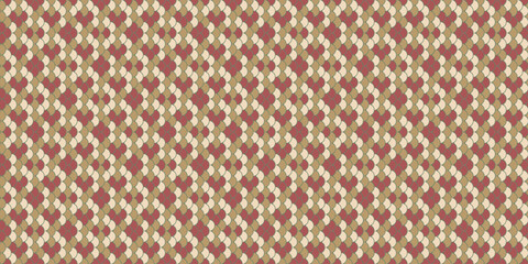 Subtle, repeating geometric pattern in muted rose and beige tones.  Ideal for textile design, wallpaper, or website backgrounds.  Creates a sophisticated, understated aesthetic.