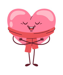 Heart embrace self-care and self-acceptance