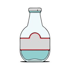 Vector illustration of an isolated beverage bottle
