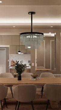 Modern dining room 3D interior tour
