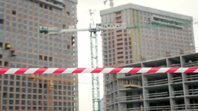 New building site cordoned off for safety measures