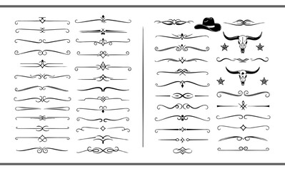 Elegant decorative dividers, ornate line separators, vintage flourish designs, whimsical borders, and charming embellishments for creative projects, invitations, and layouts