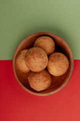 Delicious fritter traditional Colombian food