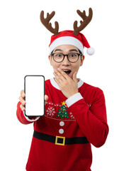 a man holding a gift