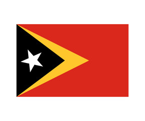 East Timor flag. Official flag of East Timor illustration on transparent background. 



