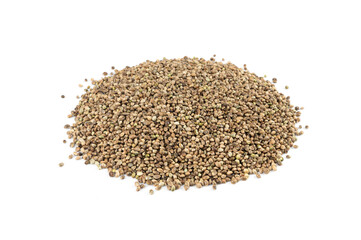 Hemp seeds, cannabis grains, marijuana kernels, oil hempseeds pile