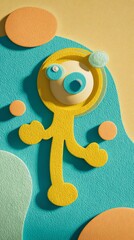 colorful plastic toys on white background