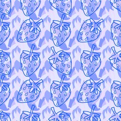 Summer fruits seamless strawberries pattern for wrapping paper and fabrics and kids clothes print and fashion textiles