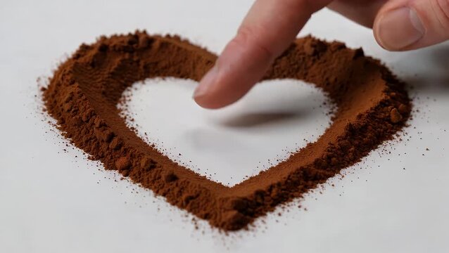 drink, bean, brown, coffee, heart, isolated, cafe, caffeine, food, white, beans, aroma, symbol, 