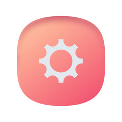 Technology Gear Icon – Vector for Infographic
