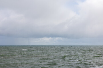North Sea Waves under a Cloudy Sky &ndash; Dramatic Moody Seascape