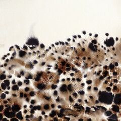 Abstract watercolor animal pattern, leopard, giraffe, zebra texture.