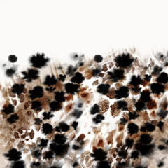 Abstract watercolor animal pattern, leopard, giraffe, zebra texture.
