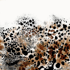 Abstract watercolor animal pattern, leopard, giraffe, zebra texture.