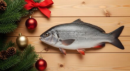 Christmas fish decoration holiday season