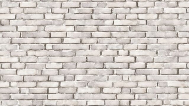 Light gray brick wall texture. Seamless background pattern for interior design and architectural visualization. Neutral, modern brickwork surface.