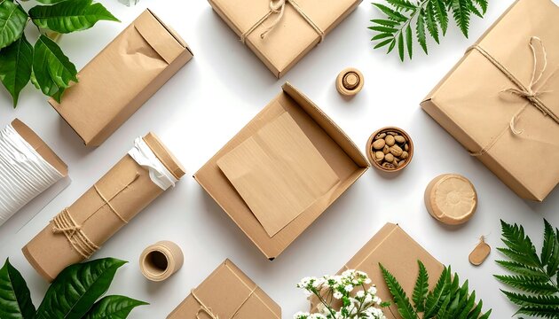 Eco-friendly gift packaging with natural elements.