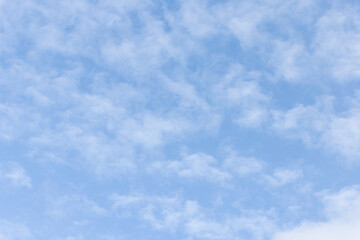 Blue Sky with Fluffy Clouds Background, Sky Replacement Texture