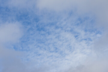 Blue Sky with Light Clouds &ndash; Natural Sky Background Texture for Design and Photography