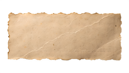 Authentic aged paper texture with deckled edges offering a vintage, antique feel for creative projects bringing unique character and distressed charm, ideal for overlays and backgrounds for designs
