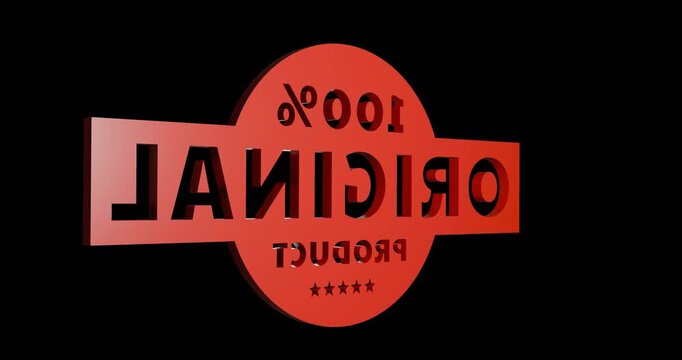 3d original icon sign animation element