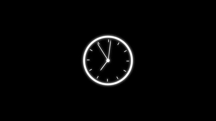 New analog clock animation. animated clock, clock icon concept . analog clock 24 hour day fast speed sign symbol. watch icon ,Clock Counting Down 24 Hour Day Fast Speed.4k