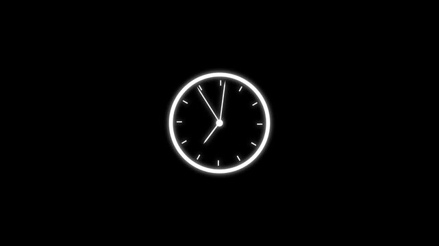 New analog clock animation. animated clock, clock icon concept . analog clock 24 hour day fast speed sign symbol. watch icon ,Clock Counting Down 24 Hour Day Fast Speed.4k