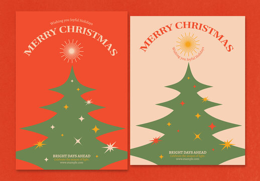 Christmas Tree Celebration Poster Template