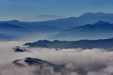 Coastal morning Fog Drifts Over the Peruvian Andes